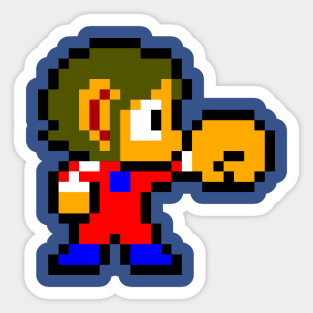 Alex kidd Retro Pixel Sticker